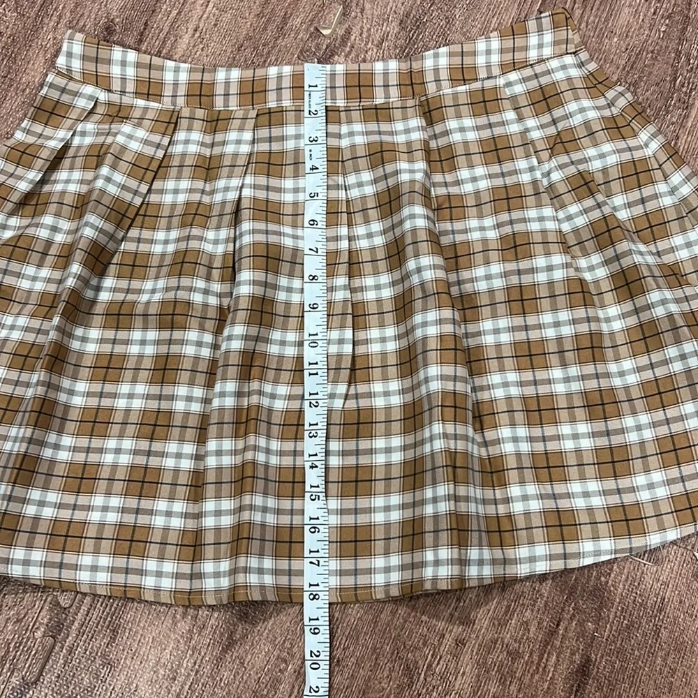 Shein Pleated Plaid School Girl Skirt - Picture 8 of 9